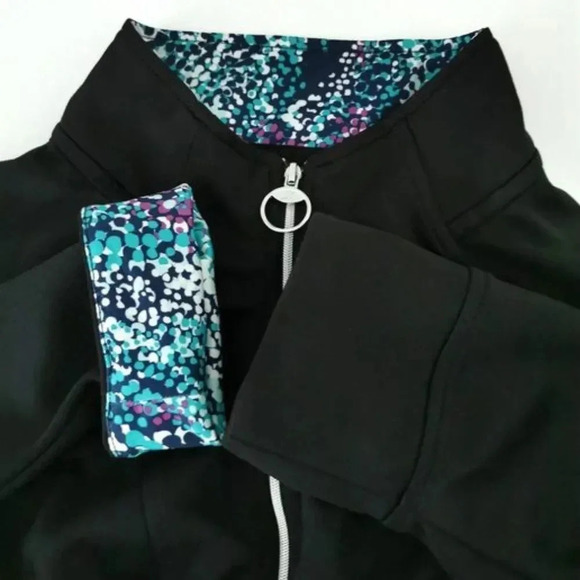 Danskin  Warm-up Jacket Black Size XL Full Zip - Picture 2 of 8